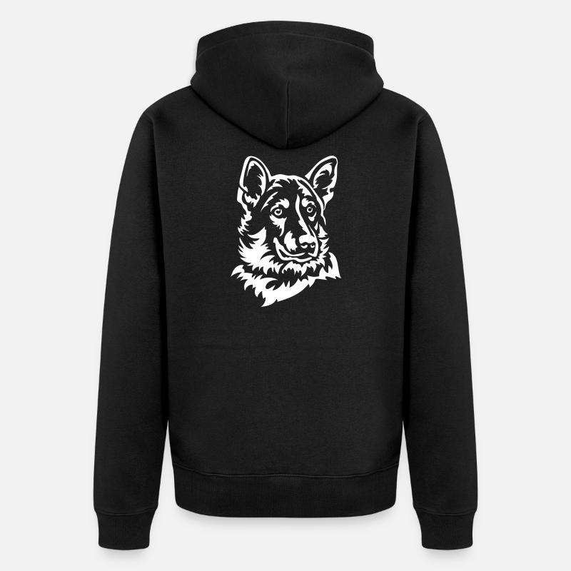 Tamaskan Head « Black Edition » - Veste à capuche bio Premium Unisexe - noir
