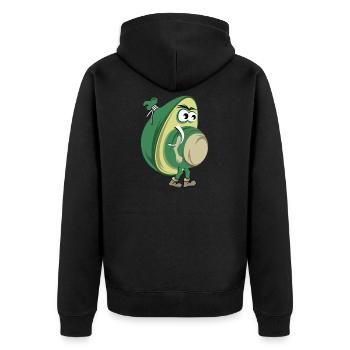 drôle d’avocat randonnée nature forêt icône icône - Veste à capuche bio Premium Unisexe - noir - Dos - Nico (187cm)