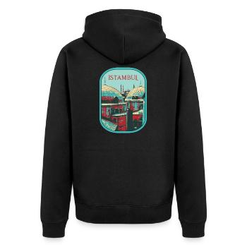 Majesté d'Istanbul: Mosquée sublime - Veste à capuche bio Premium Unisexe - noir - Dos - Nico (187cm)