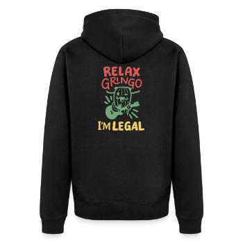 Mexikanische Einwanderer Cinco de Mayo Party - Unisex Premium Bio Zip Hoodie - Schwarz - Hinten - Nico (187cm)