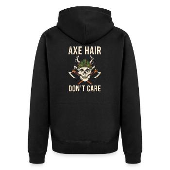 Mythologie viking Valhalla guerrier hache dictons - Veste à capuche bio Premium Unisexe - noir - Dos - Nico (187cm)