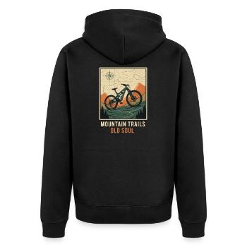Sentiers de montagne Old Soul - Veste à capuche bio Premium Unisexe - noir - Dos - Nico (187cm)