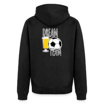 Dream Team ! Pour tous les amateurs de sport et de bière ! - Veste à capuche bio Premium Unisexe - noir - Dos - Nico (187cm)