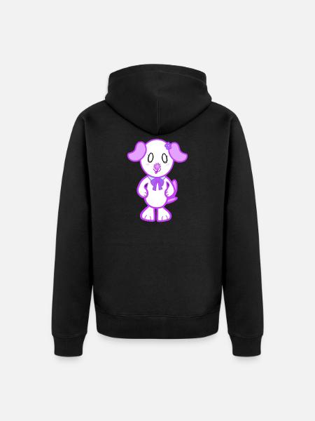 KawaiiDOGGOS - Flora print - Unisex Premium Organic Zip Hoodie - black