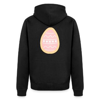 Biscuit Œuf de Pâques pastel - Veste à capuche bio Premium Unisexe - noir - Dos - Nico (187cm)