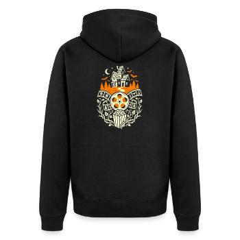 Soirée cinéma de design d’Halloween - Veste à capuche bio Premium Unisexe - noir - Dos - Nico (187cm)