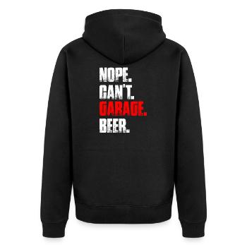 Non, je ne peux pas faire de garage de bière Amoureux de voitures Mécanicien automobile - Veste à capuche bio Premium Unisexe - noir - Dos - Nico (187cm)
