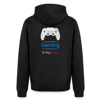 Le jeu vidéo est ma manette de jeu de service - Veste à capuche bio Premium Unisexe - noir - Dos - Nico (187cm)