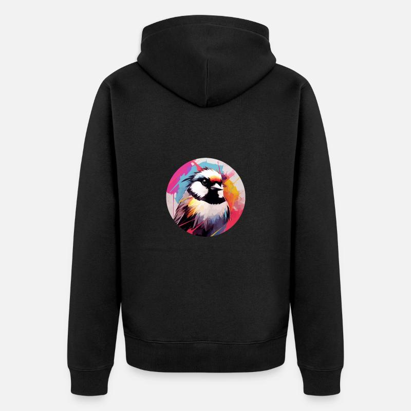 Meise - Unisex Premium Bio Zip Hoodie - Schwarz