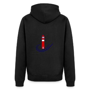 PHARE. MER. OCEAN. NATURE. VACANCES.VOYAGE - Veste à capuche bio Premium Unisexe - noir - Dos - Nico (187cm)