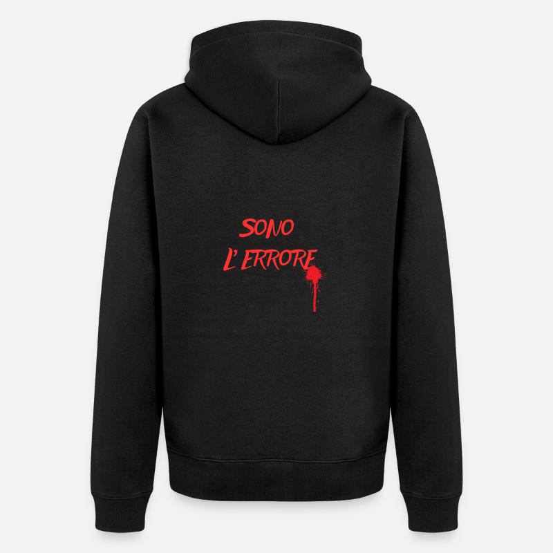 Ich bin der Fehler 😌 - Unisex Premium Bio Zip Hoodie - Schwarz