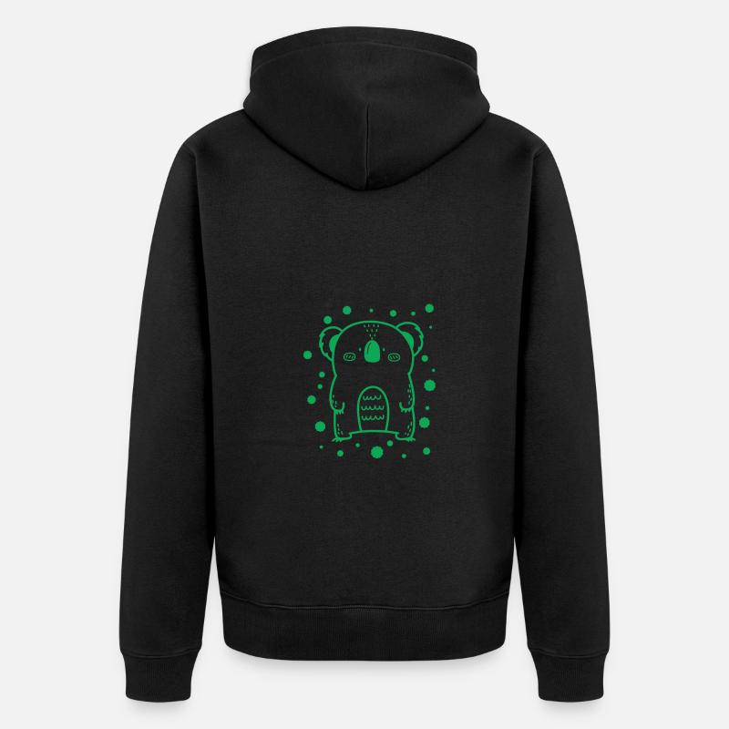 mignon petit panda - Veste à capuche bio Premium Unisexe - noir