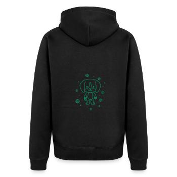 Drôle de petit chien - Veste à capuche bio Premium Unisexe - noir - Dos - Nico (187cm)