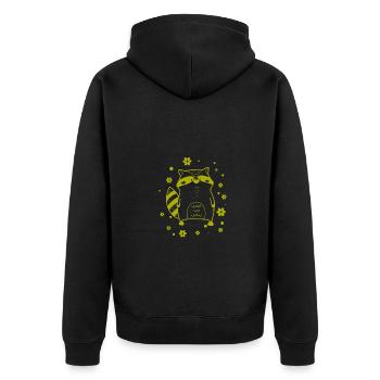 Drôle de raton laveur - Veste à capuche bio Premium Unisexe - noir - Dos - Nico (187cm)