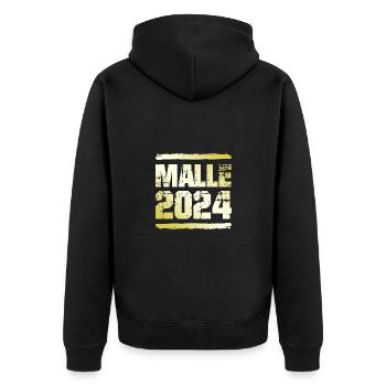 Malle 2024 Or - Veste à capuche bio Premium Unisexe - noir - Dos - Nico (187cm)