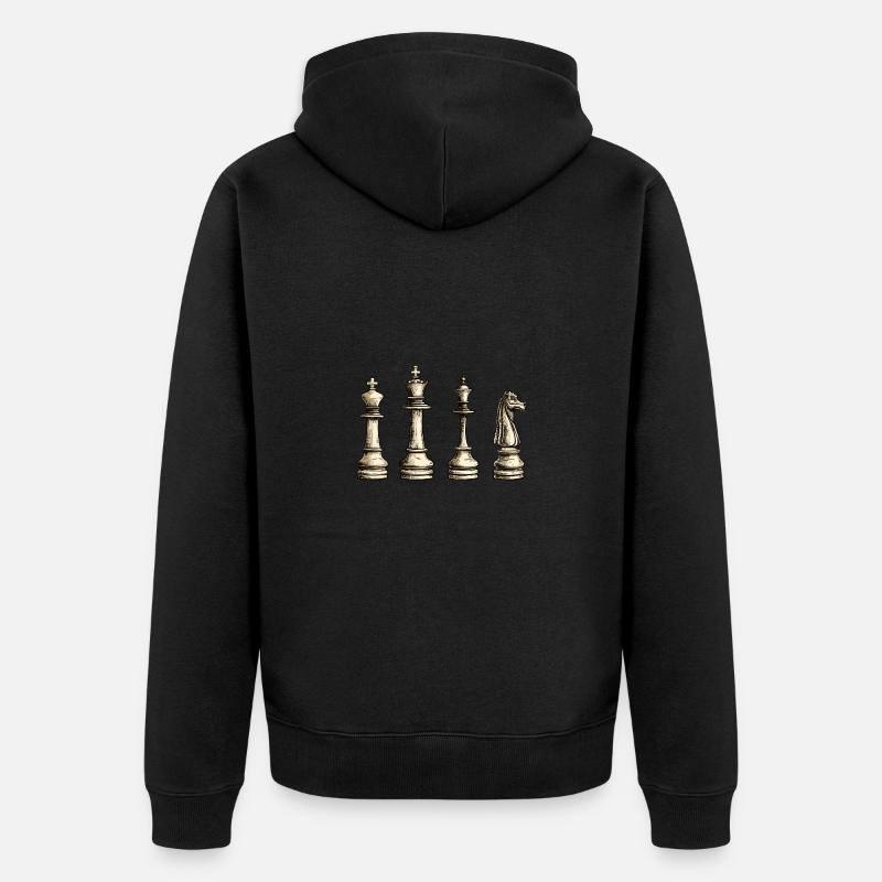 Échecs - Veste à capuche bio Premium Unisexe - noir