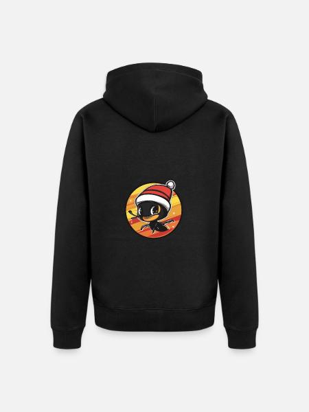 Ant Christmas Christmas - Unisex Premium Organic Zip Hoodie - black
