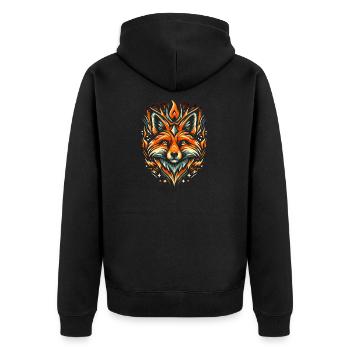 Renard - Veste à capuche bio Premium Unisexe - noir - Dos - Nico (187cm)