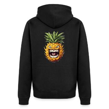 Drôle de fruit d’ananas - Veste à capuche bio Premium Unisexe - noir - Dos - Nico (187cm)