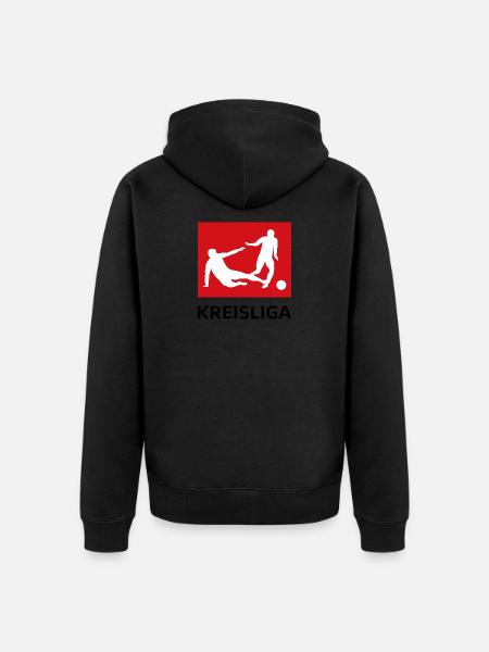 Kreisliga - Unisex Premium Bio Zip Hoodie - Schwarz