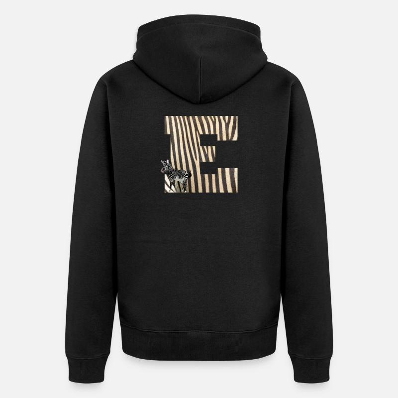 zebra e - Unisex Premium Bio Zip Hoodie - Schwarz