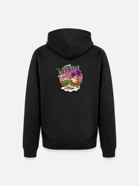 Lässiger Urlaubssommer Motiv - Unisex Premium Bio Zip Hoodie - Schwarz