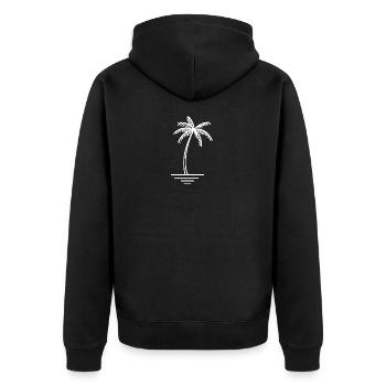 palmier - Veste à capuche bio Premium Unisexe - noir - Dos - Nico (187cm)