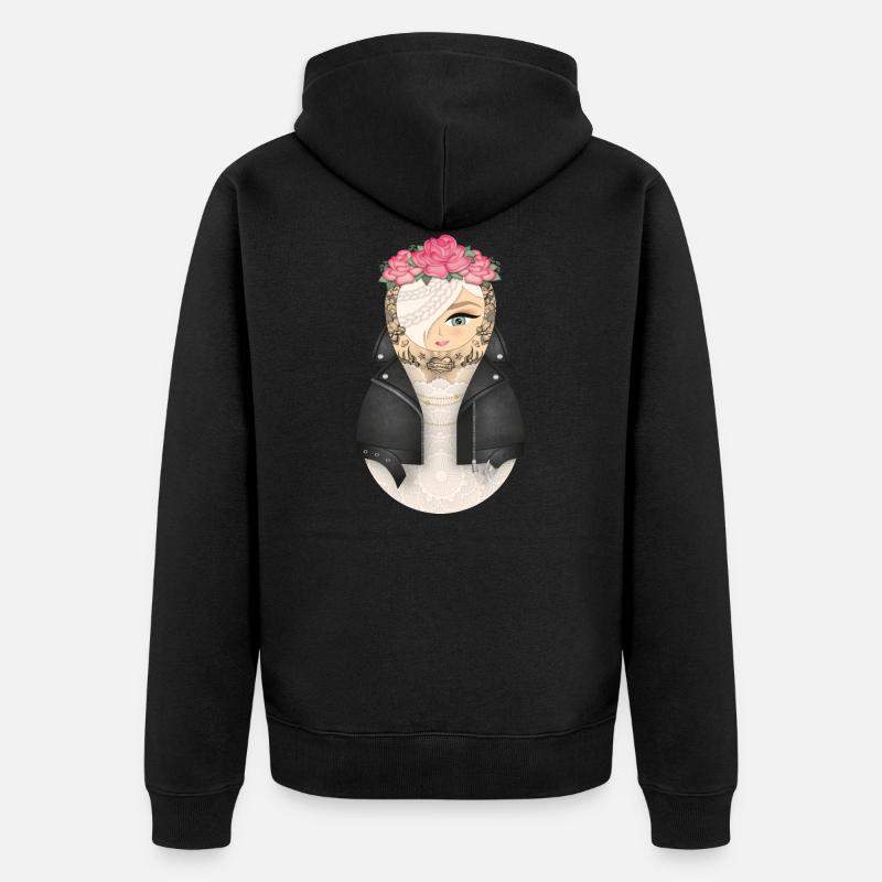 Matrochka Rose - Veste à capuche bio Premium Unisexe - noir