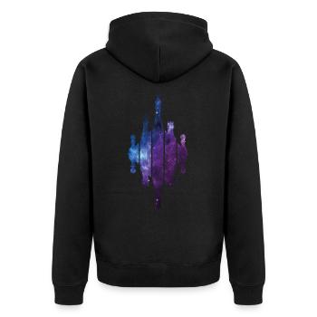CHESS CHESS PLAYERS CHESS PIECES - Unisex Premium Organic Zip Hoodie - black - Back - Nico (187cm)