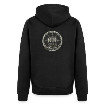 Drakkar viking - Bateau-dragon - Veste à capuche bio Premium Unisexe - noir - Dos - Nico (187cm)