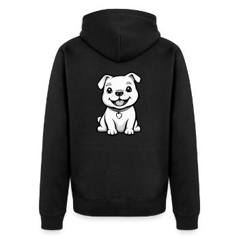 Dogue Argentino Chien Mignon - Veste à capuche bio Premium Unisexe - noir - Dos - Nico (187cm)