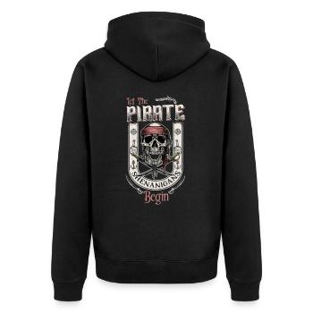Laissez les manigances de pirates commencer le style de tatouage - Veste à capuche bio Premium Unisexe - noir - Dos - Nico (187cm)