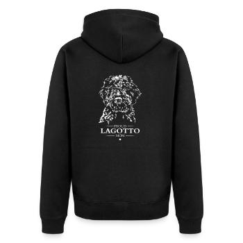 Lagotto Mom Hunde Hund Lagotto Romagnolo Wilsigns - Unisex Premium Bio Zip Hoodie - Schwarz - Hinten - Nico (187cm)
