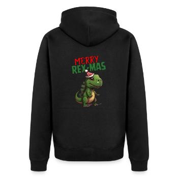 Joyeux Rex-Mas - Veste à capuche bio Premium Unisexe - noir - Dos - Nico (187cm)