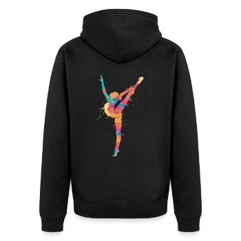 Gymnast Gymnastics Artistic Gymnastics Girls Gymnastics - Unisex Premium Organic Zip Hoodie - black - Back - Nico (187cm)