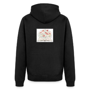 Livres - Veste à capuche bio Premium Unisexe - noir - Dos - Nico (187cm)