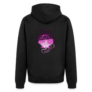 Buen Camino de Santiago de Compostela Jakobsweg - Veste à capuche bio Premium Unisexe - noir - Dos - Nico (187cm)