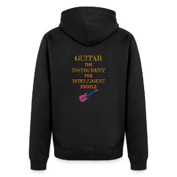 Guitar Instrument For Intelligent People Cider - Unisex Premium Organic Zip Hoodie - black - Back - Nico (187cm)