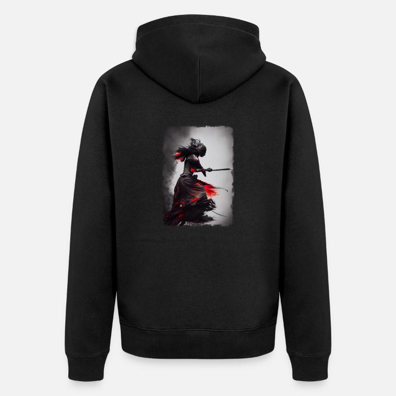 Samouraï - Veste à capuche bio Premium Unisexe - noir