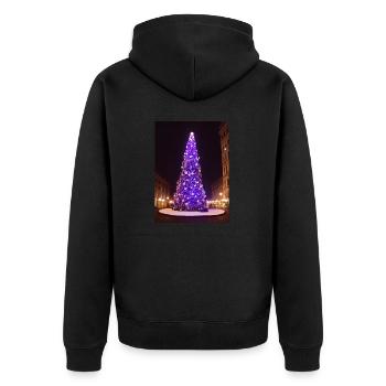 Sapin de Noël violet - Veste à capuche bio Premium Unisexe - noir - Dos - Nico (187cm)