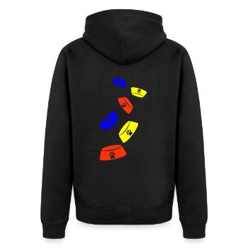 Bowl chien coloré - Veste à capuche bio Premium Unisexe - noir - Dos - Nico (187cm)