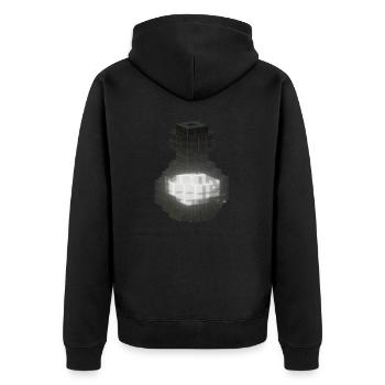 Schwarze Gothic-Kristallflasche - Magischer weißer Trank - Unisex Premium Bio Zip Hoodie - Schwarz - Hinten - Nico (187cm)