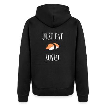 Just eat sushi - Veste à capuche bio Premium Unisexe - noir - Dos - Nico (187cm)