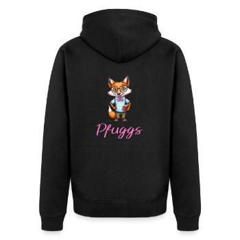 Pfuggs la chemise pour tous les connaisseurs! - Veste à capuche bio Premium Unisexe - noir - Dos - Nico (187cm)