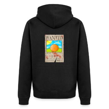Ball gesucht - Unisex Premium Bio Zip Hoodie - Schwarz - Hinten - Nico (187cm)
