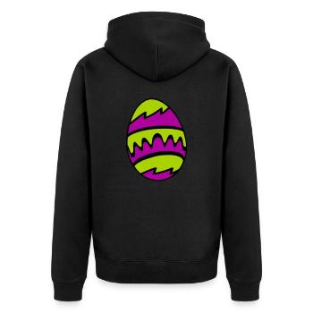 Œuf de Pâques - Veste à capuche bio Premium Unisexe - noir - Dos - Nico (187cm)