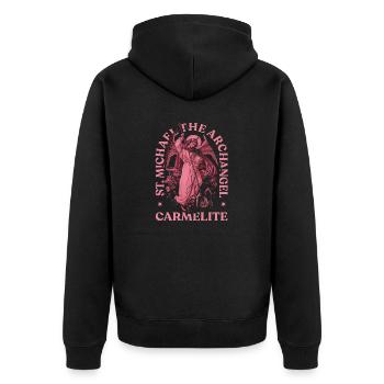 archange saint religion dieu ange foi michael - Veste à capuche bio Premium Unisexe - noir - Dos - Nico (187cm)
