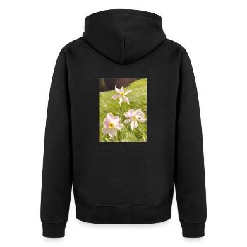 Série Spéciale Narcisses 5 - Veste à capuche bio Premium Unisexe - noir - Dos - Nico (187cm)