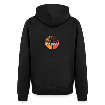 Majorque Majorque Espagne Souvenir de vacances artistiques - Veste à capuche bio Premium Unisexe - noir - Dos - Nico (187cm)