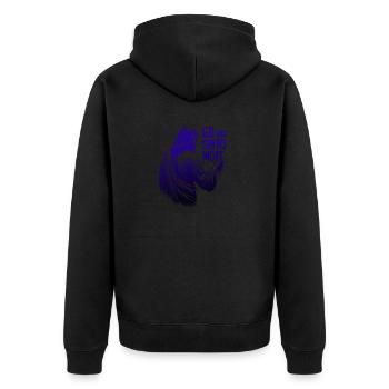 Go and Sin No More – Inspirational Jesus Design - Unisex Premium Organic Zip Hoodie - black - Back - Nico (187cm)